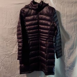 Andrew Marc Hooded Long Down Jacket